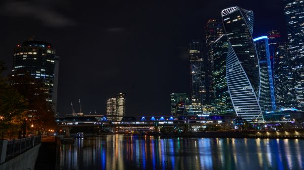 モスクワ,建物,建築,モダン,glass building,ライト