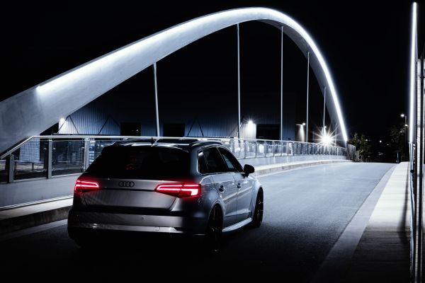 Nacht-,Fahrzeug,Tuning,Audi,Hecktürmodelle,Brücke