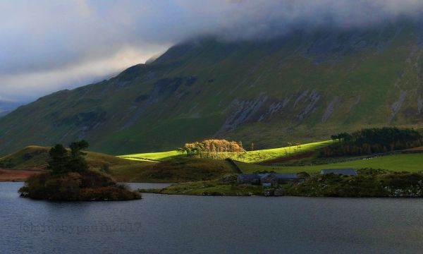 Landschaft, Berge, Meer, Bäume, Bucht, Hügel