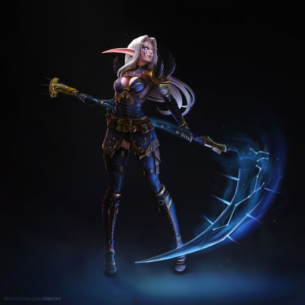 Fanfoxy,tekening,Warcraft,elfen,Blood elves,zilver haar