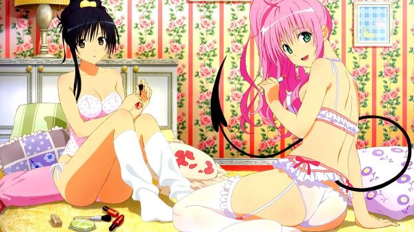 illustrasjon,langt hår,anime,anime jenter,To Love ru,Lala Satalin deviluke