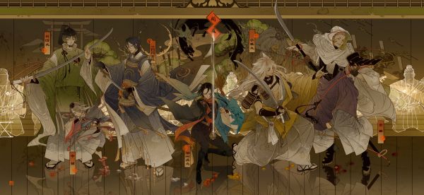 kamoshi0729,anime,anime kluci,Touken Ranbu,Kashuu Kiyomitsu,Mikazuki Munechika