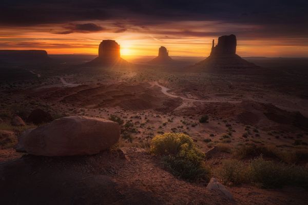 landscape,mountains,sunset,rock,sand,sea