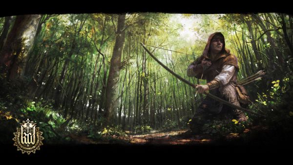 Kingdom Come Deliverance,artwork,knight,forest,bow and arrow,archer