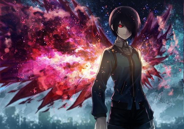 anime,Anime piger,plads,himmel,Tokyo Ghoul,kunstværk