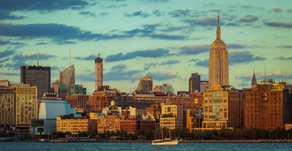 city, new, York, windows, sky, building