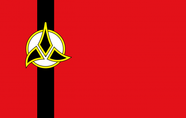 Logotipo fictício,bandeira,Klingon,Jornada nas Estrelas