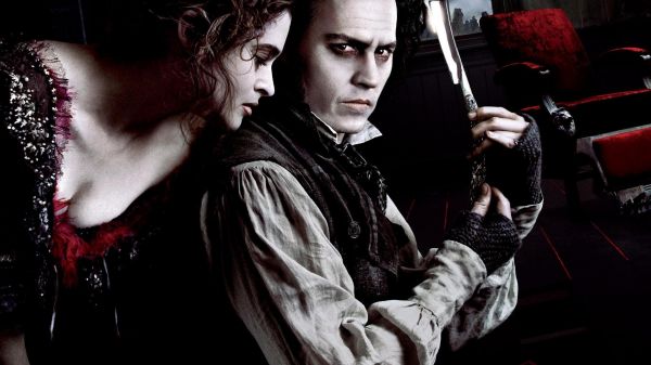 film,mode,Helena Bonham Carter,Johnny Depp,Sweeney Todd The Demon Barber of Fleet Street,mørke