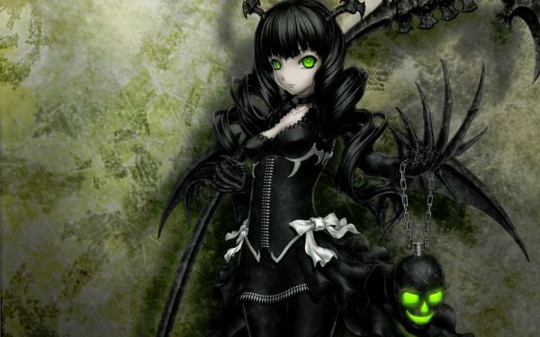 Anime,Chicas anime,cráneo,Black Rock Shooter,mitología,Dead Master