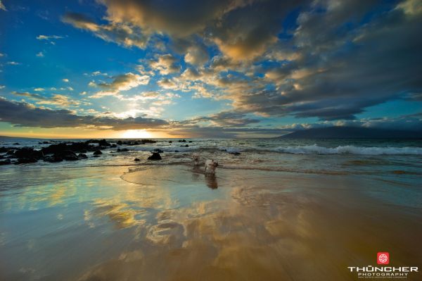 Sonnenlicht, Landschaft, Sonnenuntergang, Meer, Bucht, Natur