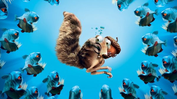 illustration,sous-marin,récif de corail,Âge de glace,Ice Age The Meltdown,Scrat