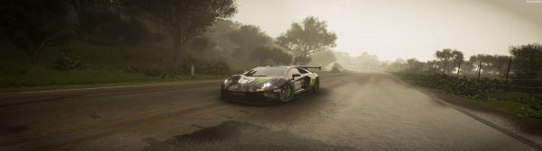 ultrawide,Forza Horizon 2,photography,rain,car