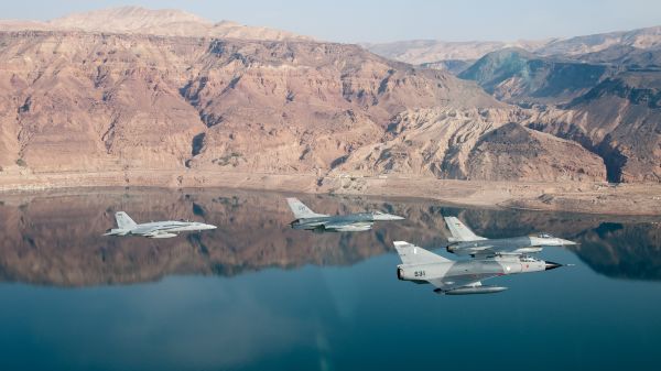 2560x1440 px, General Dynamics F 16 Fighting Falcon, militar, Dassault Mirage III, lago, McDonnell Douglas F A 18 Hornet