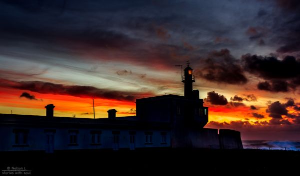 landschap, zonsondergang, reflectie, stadsgezicht, nacht, gebouw