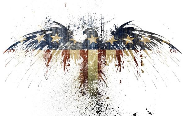 gambar, ilustrasi, grunge, karya seni, bendera, Amerika Serikat