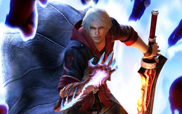 video games, anime, Devil May Cry, Devil May Cry 4, Nero character, screenshot