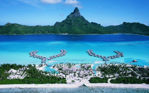 l'oceano Pacifico,Bora Bora,ricorrere,isole,Hotel,lettini