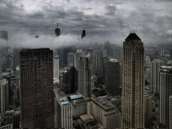 monochrome,city,cityscape,urban,park,rain