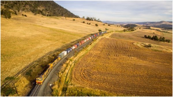 Australia,Tasmania,tasrail,tren,tren de marfă,containertrain