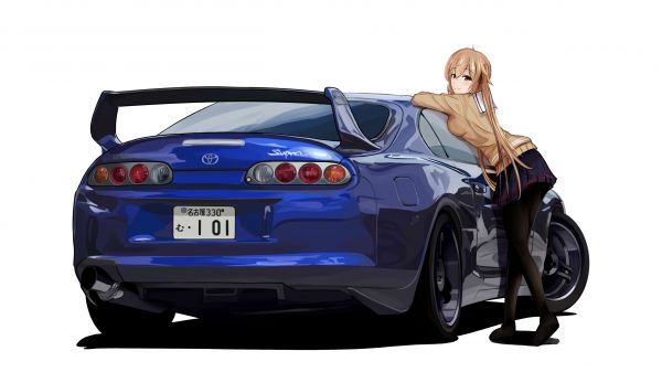 animemeisjes,anime,panty,schooluniform,Toyota,Toyota Supra