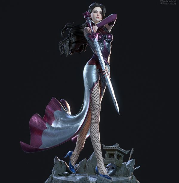 espada,Gabriel Laet,CGI,mujer,purple dress,Red de pesca