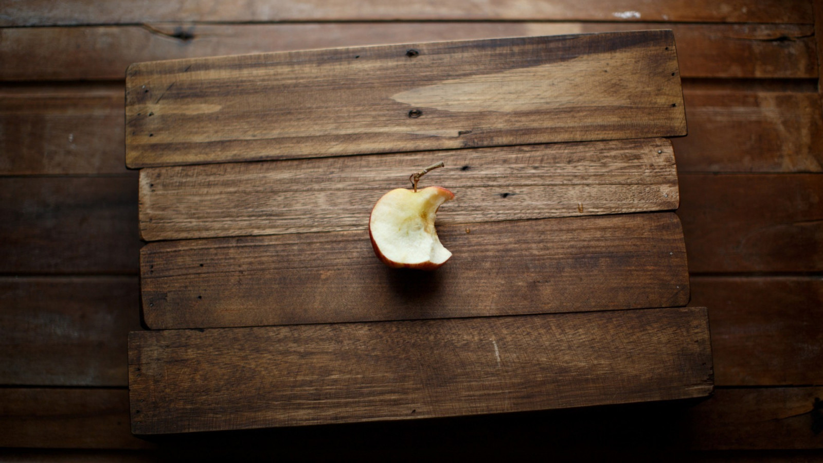 profondità di campo, superficie di legno, tavolo, legna, frutta, mele, tavole, tavole di legno, foglia, intaglio