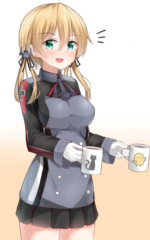 anime,anime girls,Kantai Collection,Prinz Eugen KanColle,twintails,blonde