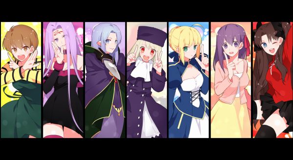 Fate, Fate Stay Night, anime tytöt, Matou Sakura, Caster Fate Stay Night, Fujimura Taiga