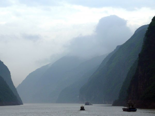 hijau,Cina,awan,kabut,gunung,verde