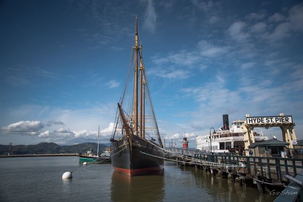 ship, boat, sea, bay, sailing ship, reflection