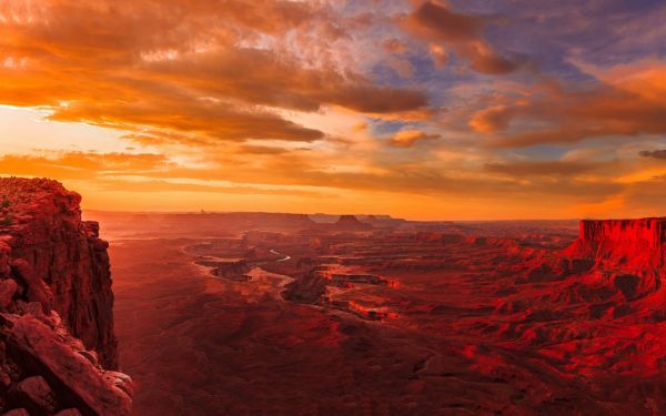 paysage,le coucher du soleil,Roche,la nature,rouge,ciel