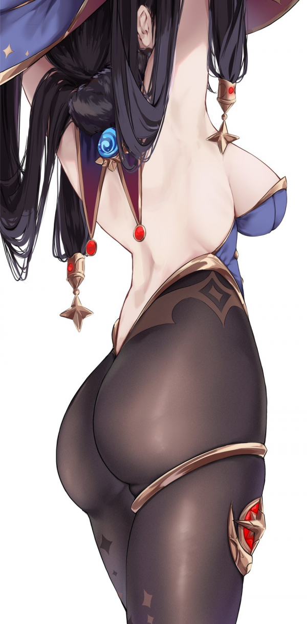 Genshin Impact,mona Genshin Impact,sideboob,osel,Stahovací,glutes