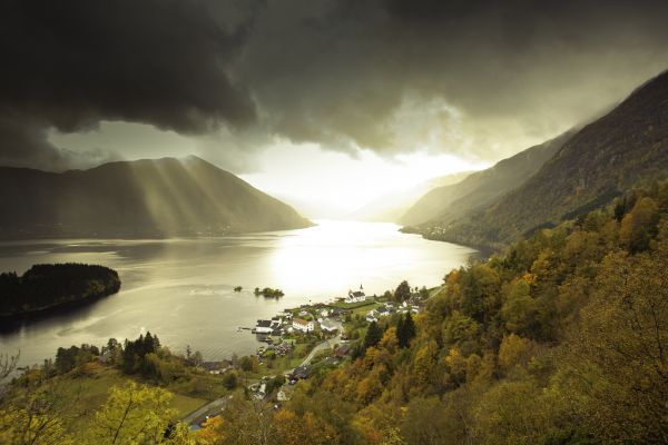 lumière du soleil,paysage,colline,Lac,eau,la nature