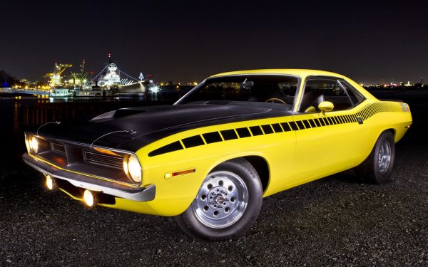 1970 Plymouth Barracuda,Plymouth Barracuda,Araba,Araç,Sarı araba