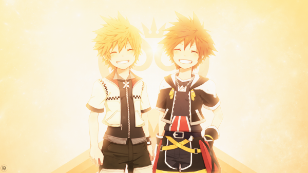 illustratie,anime,hart-,spotprent,kroon,Sora Kingdom Hearts