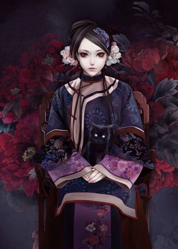 anime girls, Chinese dress, Zhang Xiao Bai