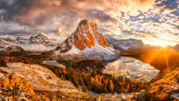 Kanada,Natur,Himmel,Berge,Landschaft,Wald