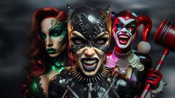 harley Quinn,gotham city sirens,Catwoman,Brečtan