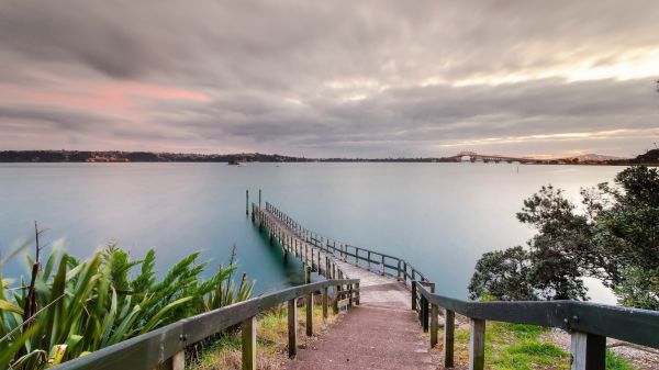 landschap,zee,baai,meer,water,zonsondergang