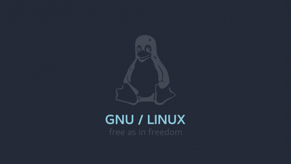 GNÚ,Linux,minimalizmus,kék háttér,Tux,Nord Theme