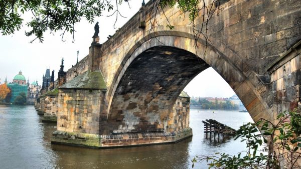 architecture,pont,1920x1080 px,Brique,cathédrale,Le pont Charles