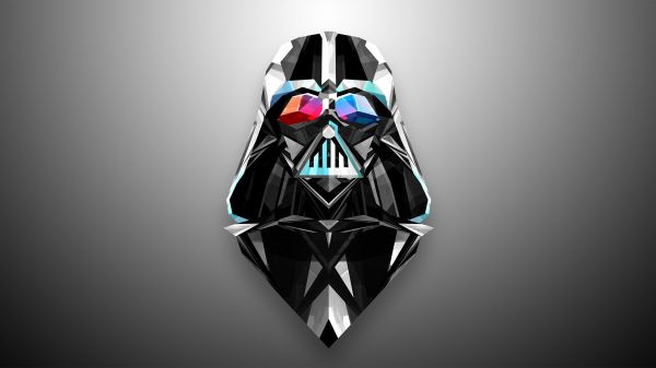 Star Wars,artwork,helm,geometrie,Justin Maller,Darth Vader