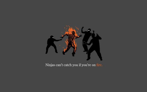 Ninjas,humour,Les ninjas ne peuvent pas vous attraper si