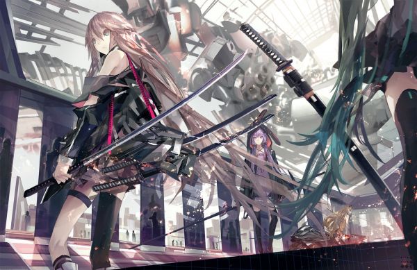 Anime,Anime cô gái,truyện,Katana,Vocaloid,Hatsune Miku