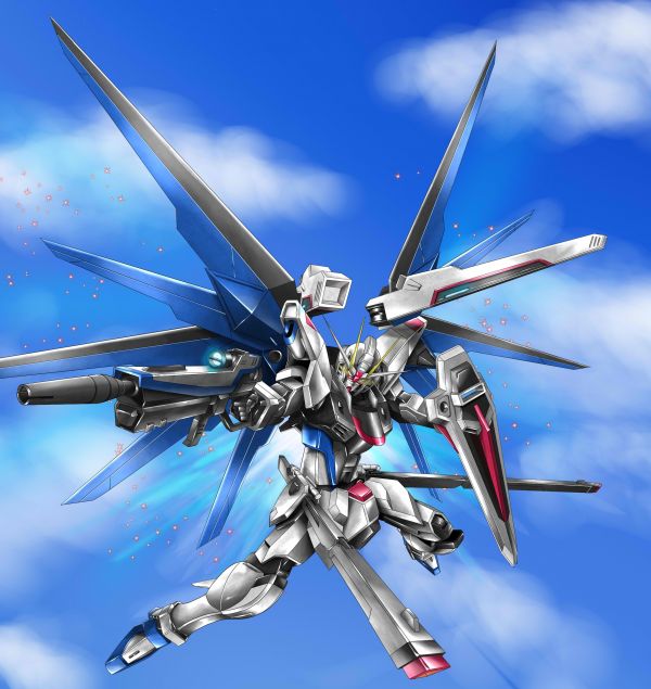 Anime,Mechs,Gundam,Mobile Suit Gundam SEED,Freedom Gundam,obra de arte