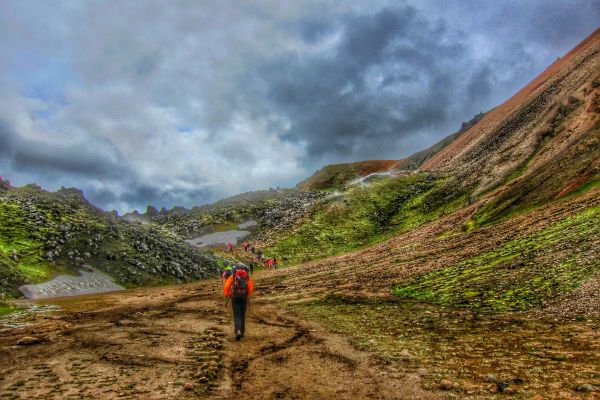 Izland,Landmannalaugar,útvonal,nyom,túrázás,hó