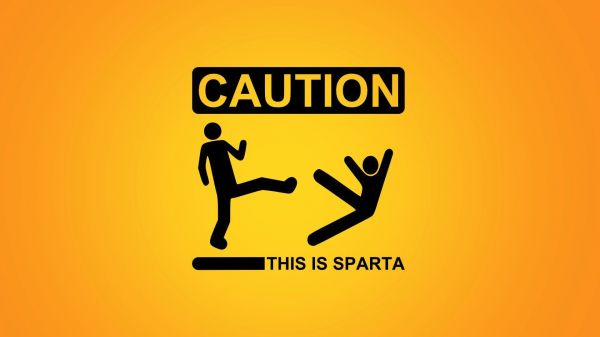 logo,Sparta,illustration,tekst,parodi,mærke