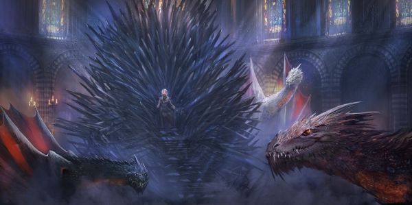 Daenerys Targaryen,τέχνης φαντασίας,Παιχνίδι των θρόνων,Iron Throne,1920x958 px