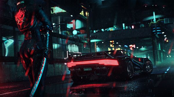 Cool girl,cyberpunk cars