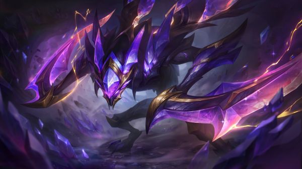 League of Legends,ศิลปะดิจิตอล,Riot Games,4k,Crystalis Indomitus League of Legends,Kha Zix League of Legends